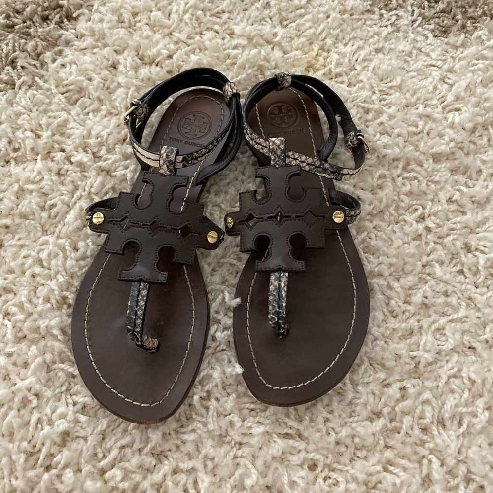 Tory Burch flat snakeskin sandal.....Sold